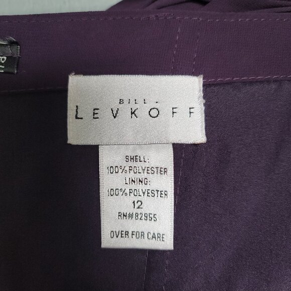 Bill Levkoff  Ruched Chiffon Alter Mini Dress. Size 12 - Picture 5 of 6